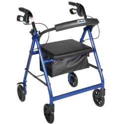 Andadera Rollator de aluminio con ruedas 6" color azul - Envío Gratuito