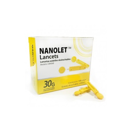 Lancetas NANOLET caja con 100 piezas - Envío Gratuito