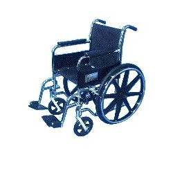 Silla de ruedas pedal abatible con extensión fabricada en acero acabado pintura en polvo - Envío Gratuito