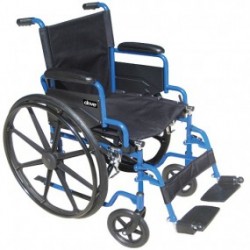 Silla de ruedas de 18" Streak con descansapies color azul - Envío Gratuito