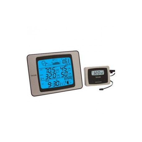 Termómetro con barómetro reloj y rh rango INT. -10+70 EXT - 40+70°C 20-99% - Envío Gratuito