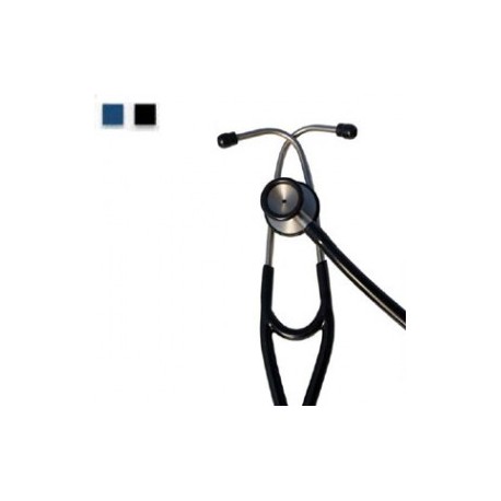 Estetoscopio Medstar de acero inoxidable para cardiología color azul y negro - Envío Gratuito