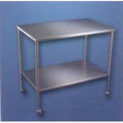 Mesa rectangular para quirófano, acero inoxidable (40 x 50 x 85 cm) - Envío Gratuito