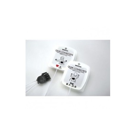 Electrodos de desfibrilación/marcapasos/ECG Quik-combo pediátricos (LIFEPAK 20/20e/12/15) - Envío Gratuito