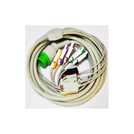 Cable de paciente de 10 puntas para desfibrilador DG 5000 - Envío Gratuito