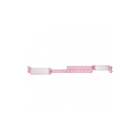 Brazalete de identificacion madre / hijo rosa escribible (c/150) - Envío Gratuito