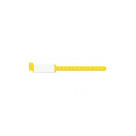 Brazalete de identificacion adulto / pediatrico amarillo escribible (con 500) - Envío Gratuito