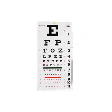 Cartulina visual examen ojos Snellen - Envío Gratuito