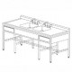 Mesa alta de 230 cm con doble fregadero central y cajones - Envío Gratuito