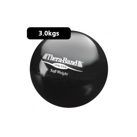 Pelota carga ligera 3.0 kg Theraband negro diámetro 11.5 cm - Envío Gratuito